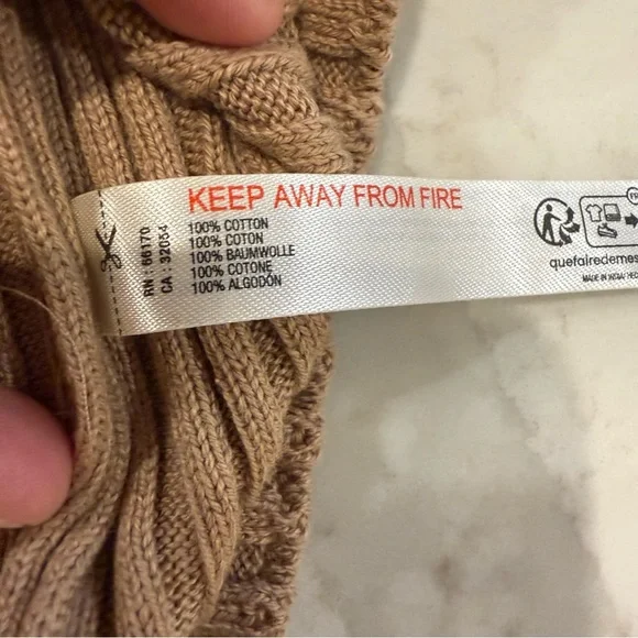 Free People Beach NWT Kami Hooded Sweater Set Womens Small Brown/Cream Oversized - Picture 10 of 15